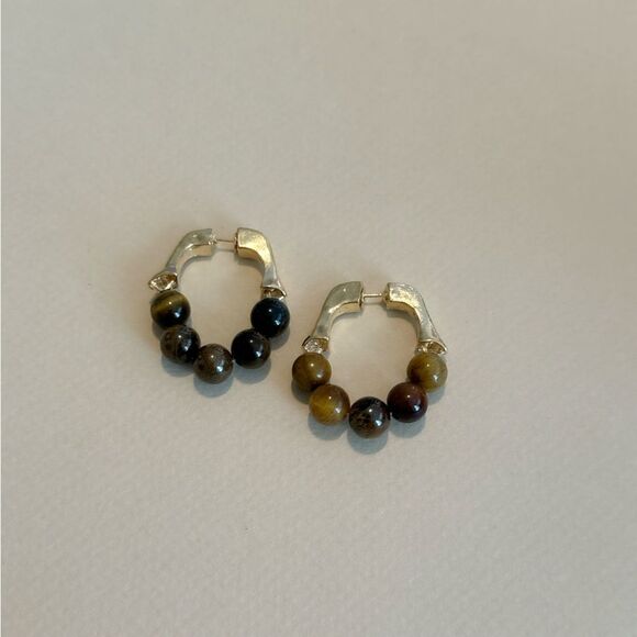 Boho hoop earrings M865 - Picture 3 of 5